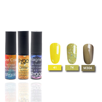 3PC/Set SLYGOS Funny Combo Soak Off UV Nail Gel Polish Top Base Coat Lipstick Shape Nail Polish Lacquer Nail Art Tool Varnish