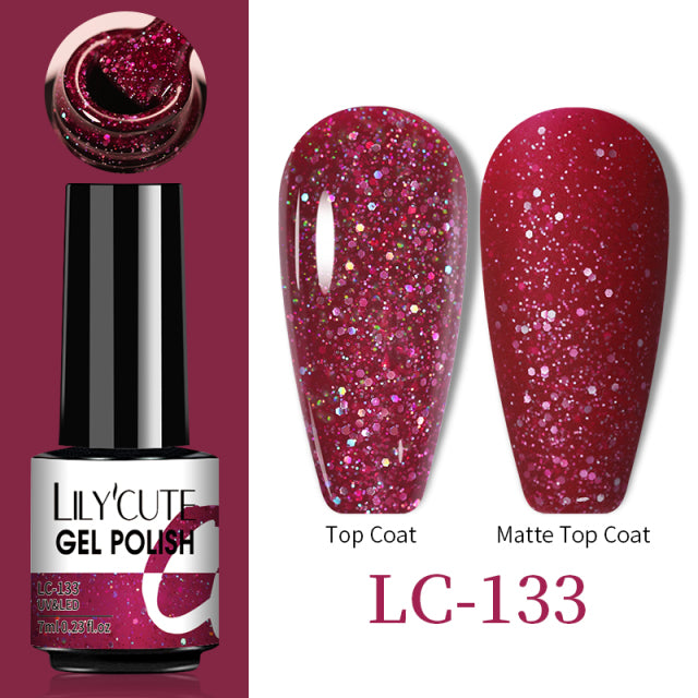 LILYCUTE Thermal Nail Gel Polish 3 Layers Temperature Shiny Color Changing Series Semi Permanent Soak Off UV Nail Gels Polish