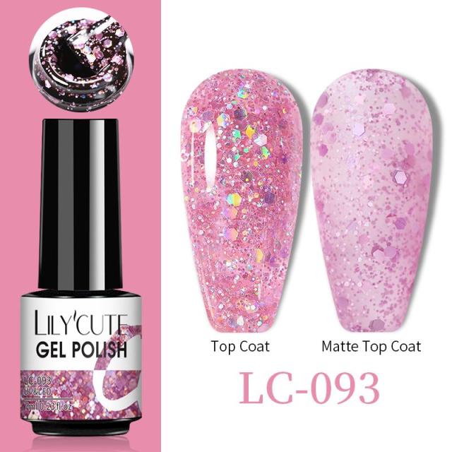 LILYCUTE Thermal Nail Gel Polish 3 Layers Temperature Shiny Color Changing Series Semi Permanent Soak Off UV Nail Gels Polish