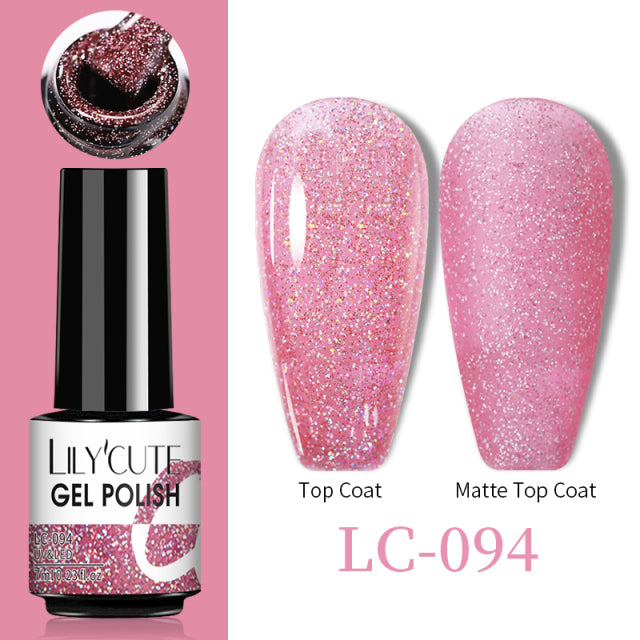 LILYCUTE Thermal Nail Gel Polish 3 Layers Temperature Shiny Color Changing Series Semi Permanent Soak Off UV Nail Gels Polish