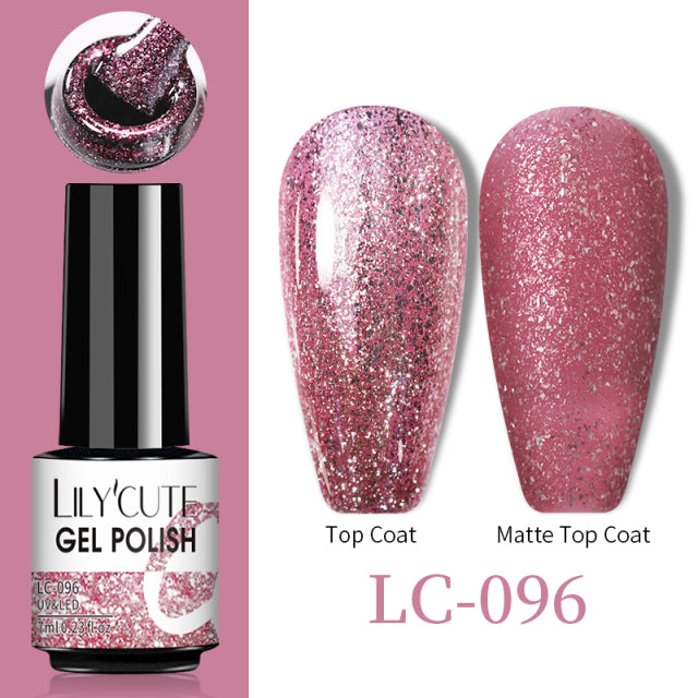 LILYCUTE Thermal Nail Gel Polish 3 Layers Temperature Shiny Color Changing Series Semi Permanent Soak Off UV Nail Gels Polish