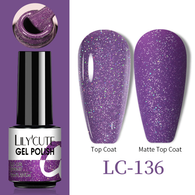LILYCUTE Thermal Nail Gel Polish 3 Layers Temperature Shiny Color Changing Series Semi Permanent Soak Off UV Nail Gels Polish