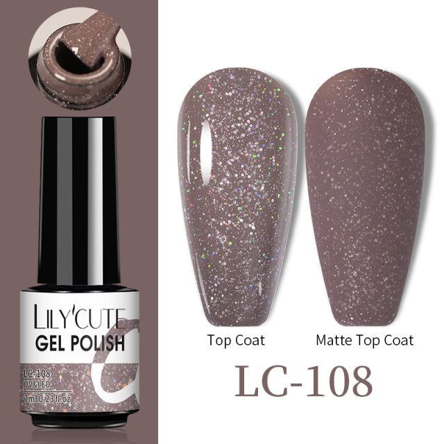 LILYCUTE Thermal Nail Gel Polish 3 Layers Temperature Shiny Color Changing Series Semi Permanent Soak Off UV Nail Gels Polish