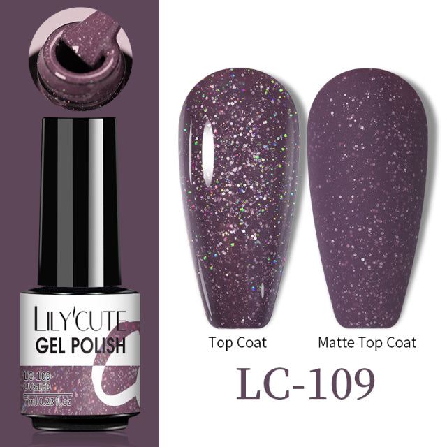 LILYCUTE Thermal Nail Gel Polish 3 Layers Temperature Shiny Color Changing Series Semi Permanent Soak Off UV Nail Gels Polish
