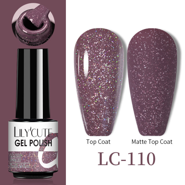 LILYCUTE Thermal Nail Gel Polish 3 Layers Temperature Shiny Color Changing Series Semi Permanent Soak Off UV Nail Gels Polish