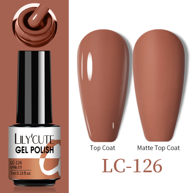 LILYCUTE Thermal Nail Gel Polish 3 Layers Temperature Shiny Color Changing Series Semi Permanent Soak Off UV Nail Gels Polish