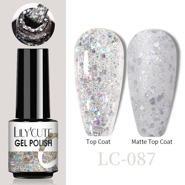 LILYCUTE Thermal Nail Gel Polish 3 Layers Temperature Shiny Color Changing Series Semi Permanent Soak Off UV Nail Gels Polish
