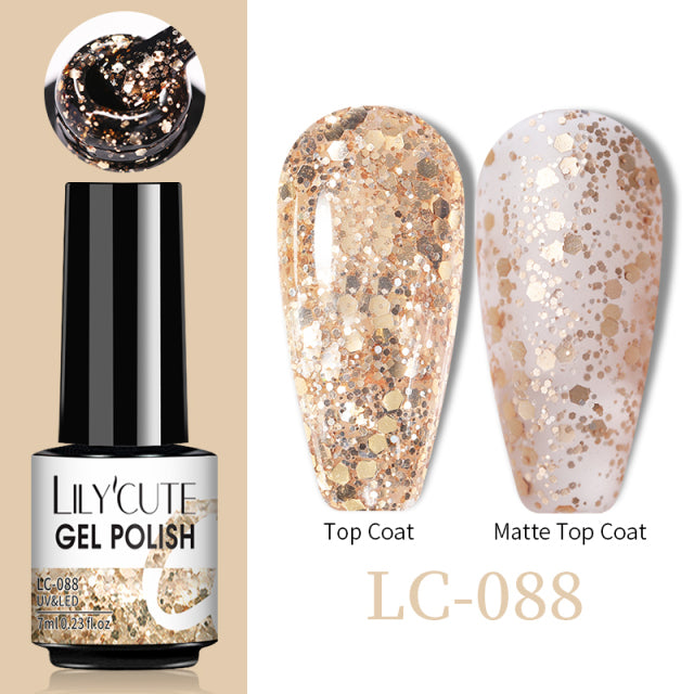 LILYCUTE Thermal Nail Gel Polish 3 Layers Temperature Shiny Color Changing Series Semi Permanent Soak Off UV Nail Gels Polish