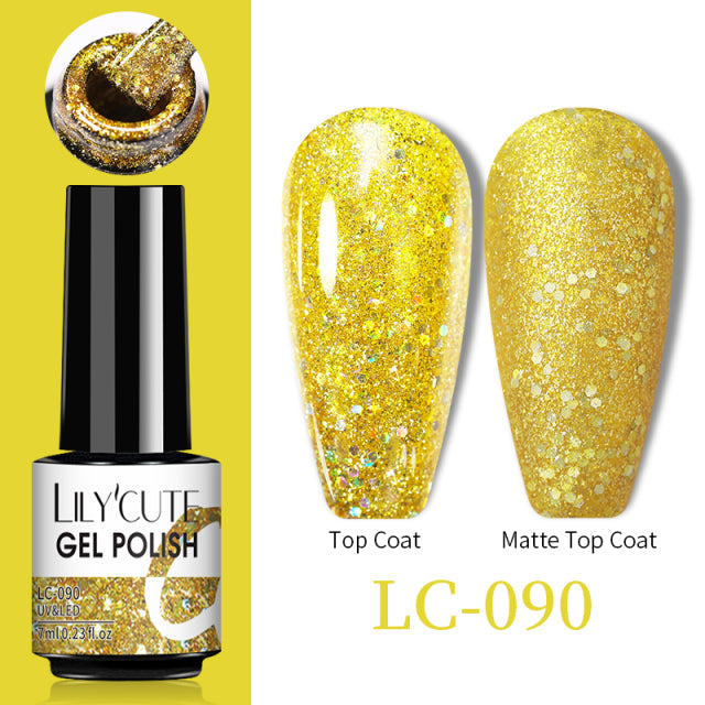 LILYCUTE Thermal Nail Gel Polish 3 Layers Temperature Shiny Color Changing Series Semi Permanent Soak Off UV Nail Gels Polish