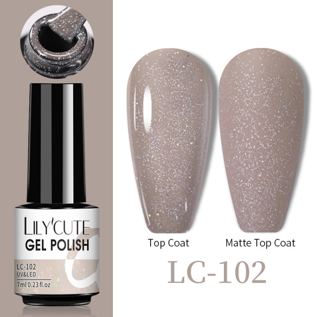 LILYCUTE Thermal Nail Gel Polish 3 Layers Temperature Shiny Color Changing Series Semi Permanent Soak Off UV Nail Gels Polish