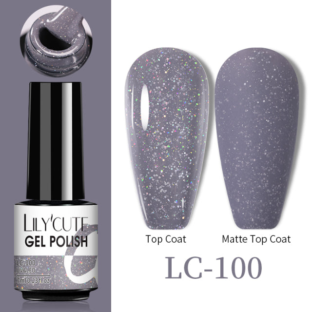 LILYCUTE Thermal Nail Gel Polish 3 Layers Temperature Shiny Color Changing Series Semi Permanent Soak Off UV Nail Gels Polish