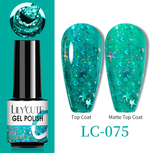 LILYCUTE Thermal Nail Gel Polish 3 Layers Temperature Shiny Color Changing Series Semi Permanent Soak Off UV Nail Gels Polish