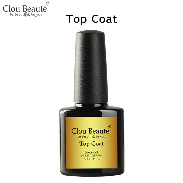 No Wipe Top Coat Base Coat Primer UV Gel Nail Art Tips Manicure Gel Nail Polish Color Gel Polish esmalte semi permanente