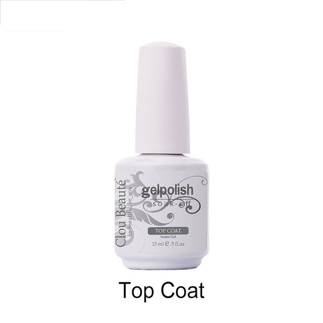 No Wipe Top Coat Base Coat Primer UV Gel Nail Art Tips Manicure Gel Nail Polish Color Gel Polish esmalte semi permanente