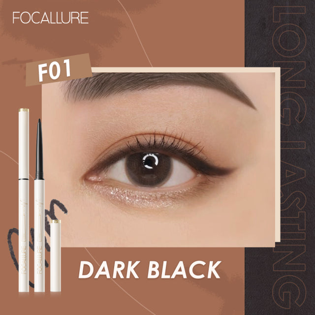 FOCALLURE Waterproof Eyeliner Gel Pencil Red Brown Ultra-slim 1.7mm Soft Easy Wear High Pigment Professional Lasting Eyes Makeup