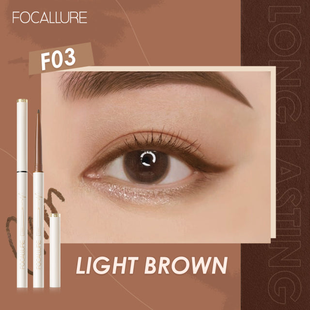 FOCALLURE Waterproof Eyeliner Gel Pencil Red Brown Ultra-slim 1.7mm Soft Easy Wear High Pigment Professional Lasting Eyes Makeup