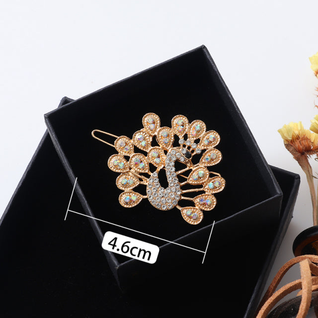 New Women Shining Crystal Rhinestone Luxury Hair Clip Girls Hairpin Hair accessories Headwear Girls Fashion Gift Ornaments