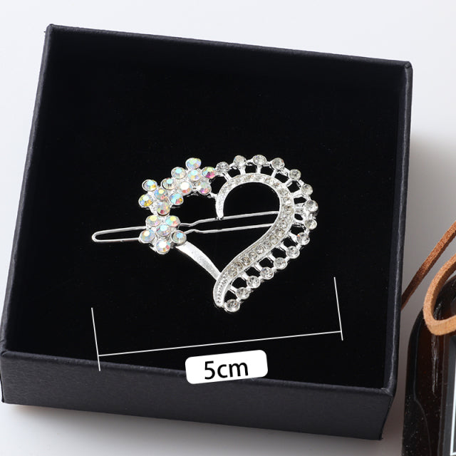 New Women Shining Crystal Rhinestone Luxury Hair Clip Girls Hairpin Hair accessories Headwear Girls Fashion Gift Ornaments