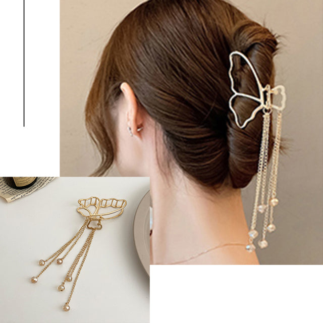 2021 New Women Elegant Gold Hollow Geometric Metal Hair Claw Vintage Hair Clips Headband Hairpin Hair Crab Hair Accessories