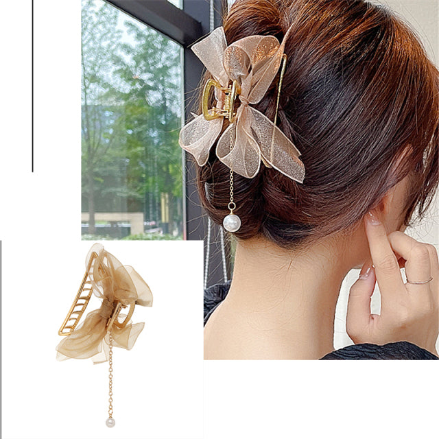 2021 New Women Elegant Gold Hollow Geometric Metal Hair Claw Vintage Hair Clips Headband Hairpin Hair Crab Hair Accessories