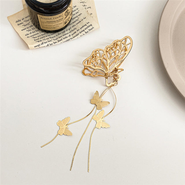 2021 New Women Elegant Gold Hollow Geometric Metal Hair Claw Vintage Hair Clips Headband Hairpin Hair Crab Hair Accessories