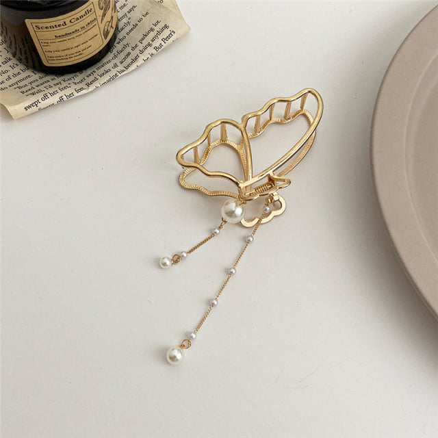 2021 New Women Elegant Gold Hollow Geometric Metal Hair Claw Vintage Hair Clips Headband Hairpin Hair Crab Hair Accessories