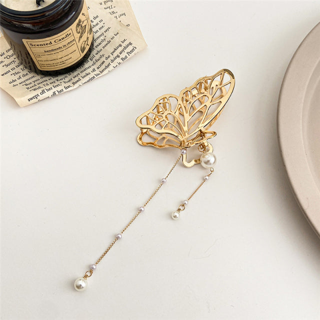 2021 New Women Elegant Gold Hollow Geometric Metal Hair Claw Vintage Hair Clips Headband Hairpin Hair Crab Hair Accessories