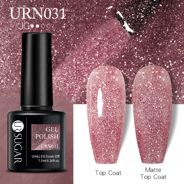 UR Sugar 7.5ML Gel Polish Manicure For Nails Christmas Semi Permanent Vernis Top Coat Soak Off UV LED Gel Color Glitter Varnish