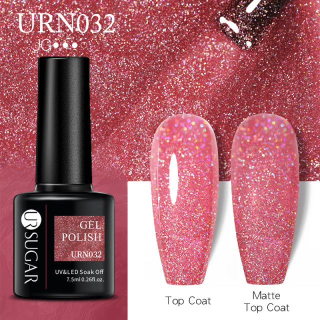 UR Sugar 7.5ML Gel Polish Manicure For Nails Christmas Semi Permanent Vernis Top Coat Soak Off UV LED Gel Color Glitter Varnish