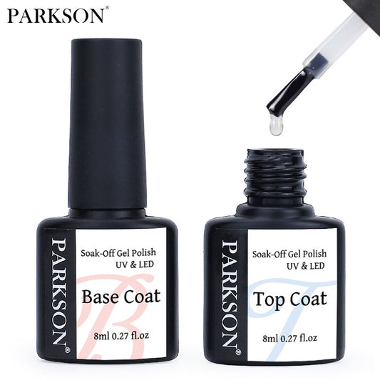 Parkson No Wipe Top Coat Base Coat Nail Gel polish Design Enhancer Varnish Semi Permanent Soak Off UV LED Nail Art Tool