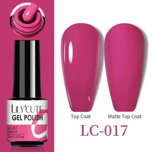 LILYCUTE Thermal Nail Gel Polish 3 Layers Temperature Shiny Color Changing Series Semi Permanent  Soak Off UV Nail Gels Polish