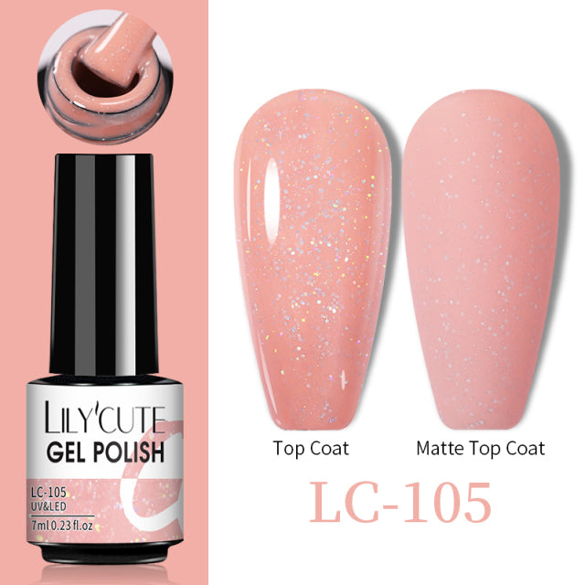 LILYCUTE Thermal Nail Gel Polish 3 Layers Temperature Shiny Color Changing Series Semi Permanent  Soak Off UV Nail Gels Polish