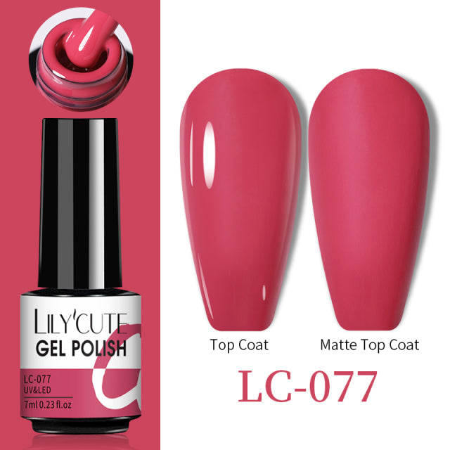 LILYCUTE Thermal Nail Gel Polish 3 Layers Temperature Shiny Color Changing Series Semi Permanent  Soak Off UV Nail Gels Polish