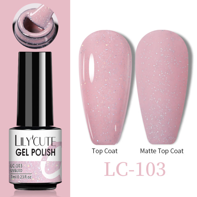 LILYCUTE Thermal Nail Gel Polish 3 Layers Temperature Shiny Color Changing Series Semi Permanent  Soak Off UV Nail Gels Polish