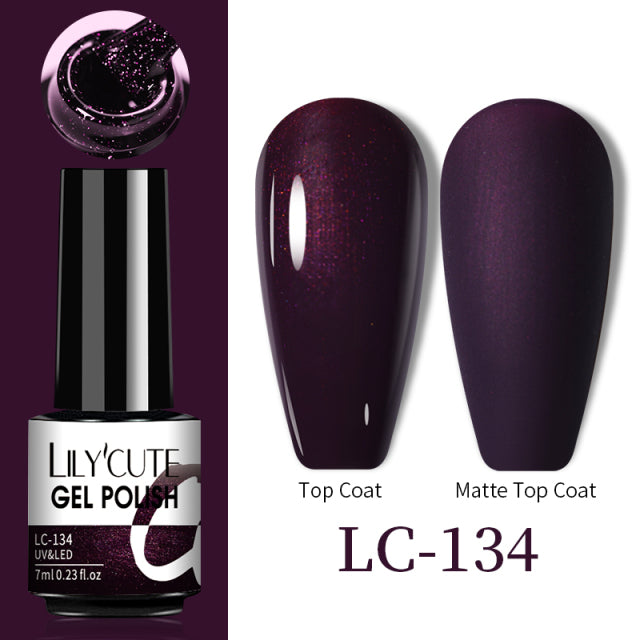 LILYCUTE Thermal Nail Gel Polish 3 Layers Temperature Shiny Color Changing Series Semi Permanent  Soak Off UV Nail Gels Polish