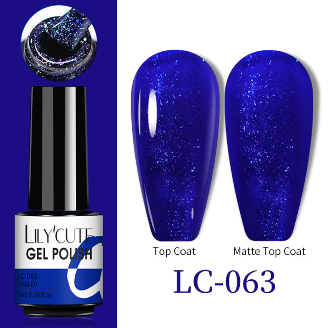 LILYCUTE Thermal Nail Gel Polish 3 Layers Temperature Shiny Color Changing Series Semi Permanent  Soak Off UV Nail Gels Polish