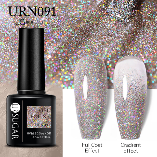 UR Sugar 7.5ML Gel Polish Manicure For Nails Christmas Semi Permanent Vernis Top Coat Soak Off UV LED Gel Color Glitter Varnish