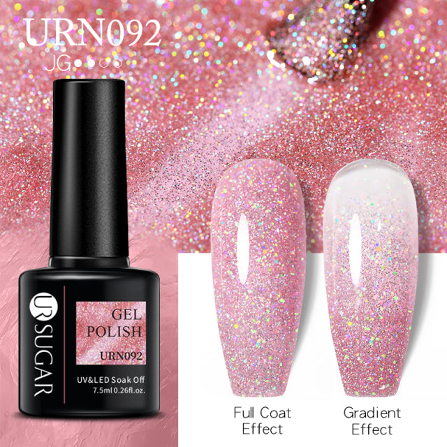 UR Sugar 7.5ML Gel Polish Manicure For Nails Christmas Semi Permanent Vernis Top Coat Soak Off UV LED Gel Color Glitter Varnish